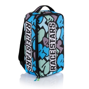Double Backpack Race Stars Blue graffiti  